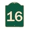 Signmission Sign with Number 16 Heavy-Gauge Aluminum Architectural Sign, 24" x 18", G-1824-22906 A-DES-G-1824-22906 - alternate 1